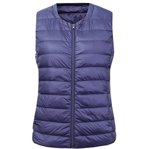 Chaleco sin mangas de invierno con cremallera y logotipo personalizado, ropa de calle, abrigo de estilo para mujer, chalecos ecuestres, chalecos acolchados - Product Image 4