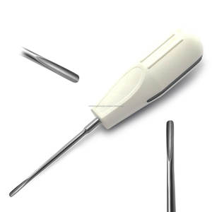 Ensemble de 8 élévateurs manuels ergonomiques de précision pour la luxation des racines, certifiés CE, instruments chirurgicaux dentaires argentés - Product Image 5