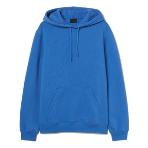 Sudadera con Capucha Azul para Hombre, Corte Regular, Informal, Tejida, Manga Larga, Color Sólido, Diseño con Bolsillos, Ropa de Otoño - Product Image 5
