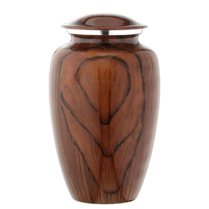Urne de crémation avec finition en grain de bois de cerisier Cendres humaines Urne commémorative pour adulte Urnes funéraires funéraires 200 pouces cubes Adulte - Product Image 1