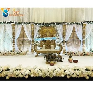 เวทีงานแต่งงานแบบดั้งเดิมของอินเดียเวทีสีทองแบบอินเดีย - Product Image 1