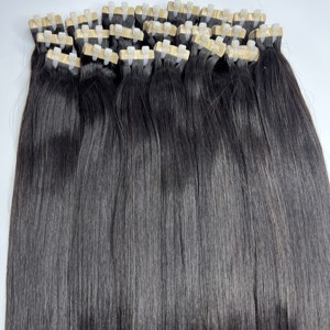 ยาวตรงสีดําเนียนเรียบเทปต่อผมเวียดนามเวอร์จินมนุษย์ผมขายส่ง - Product Image 2