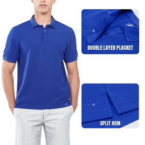Vente en gros de polos personnalisés brodés de style golf et sport pour hommes, t-shirts polo de bureau d'affaires à séchage rapide pour hommes - Product Image 6