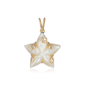 ชุด Mop Star Charm BEZEL จี้เพชร14K ทองเสน่ห์เครื่องประดับชั้นดีขายส่งออกซิไดซ์925เงินกลับ - Product Image 2