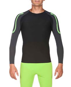 Chemise de gymnastique à Compression unie pour hommes Mma Rash Guard cyclisme léger Rash Guard maillots de bain manches longues hommes Rash Guard - Product Image 1