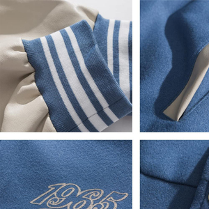 Nouvelle arrivée Veste de baseball universitaire personnalisée avec logo pour hommes Toile Haute rue pour les saisons d'hiver Fabricant en gros Cuir - Product Image 4
