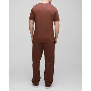 เสื้อยืดผู้ชายผ้าฝ้าย 100% ระบายอากาศ ไม่ยับ แขนสั้น คอกลม ลำลอง สีพื้น - Product Image 6