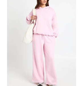 Conjunto Deportivo de Algodón Ecológico y Sostenible para Mujer, Otoño-Invierno, Ropa Deportiva de Moda para Exteriores, Talla Grande, Sudadera con Capucha - Product Image 3