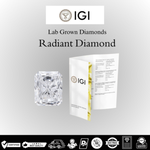 Diamante cultivado en laboratorio suelto CVD 0.5CT corte radiante D Color VVS1 claridad IGI certificado fabricación de joyas hechas a mano India - Product Image 2