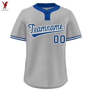 Baseball Jersey With Your Logo Printed Font Team Name and Number Two Button Full Baseball Jersey Custom - Product Image 2