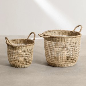Seagrass laundry <b>hampers</b> competitive price sea grass baskets natural straw clothes basket <b>hamper</b> - Product Image 3