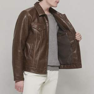 2026เสื้อแจ็กเก็ตหนังผู้ชายปรับแต่งได้สไตล์สตรีทหนัง100% - Product Image 5