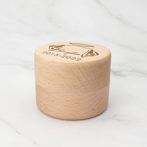 Caja de madera de diseño único personalizado para el pelo de perro, caja conmemorativa para cenizas de mascotas, caja de cremación de regalo, suministros funerarios para mascotas - Product Image 3