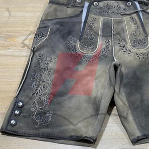 กางเกงบาวาเรียนหนังแท้คุณภาพสูงสำหรับผู้ชาย ขายส่ง รับทำโลโก้ตามสั่ง ขายดี - Product Image 6