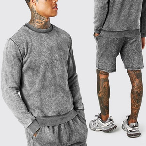 2024 Nuevo diseño Camisetas de algodón y poliéster logotipo personalizado algodón poli mezcla tie Dye lavado ácido camiseta sólida 2024 - Product Image 3