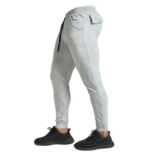 High Quality French Terry Lightweight Straight Mid <b>Polyester</b> Running Pockets Training Fitness Sports Sweatpants Gym <b>Joggers</b> Pant - Product Image 2