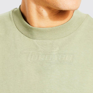 Camiseta transpirable cómoda para hombre de tamaño personalizado hecha en algodón poliéster de gran tamaño en stock - Product Image 3