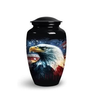 Urnas de cremación con bandera americana de águila para cenizas de adultos, entierro para papá, urna funeraria para hombre y mujer, urna conmemorativa de tamaño personalizado - Product Image 1