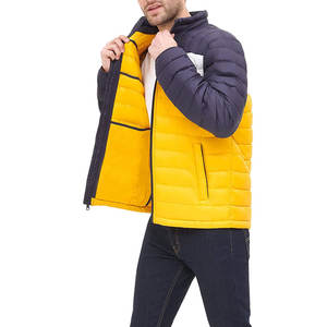 Meilleur fournisseur Veste bouffante style High Street pour homme Col montant Manches longues Longueur régulière Toile d'hiver Offre Spéciale - Product Image 5