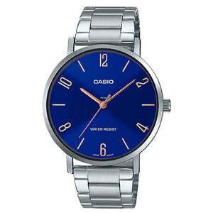 Montre Casio pour homme avec boîtier rond en acier inoxydable à quartz - Product Image 1
