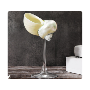 Verre à vin coquillage fait à la main du Vietnam pour la décoration de la maison et du spa de style plage | Prix de gros - Product Image 2