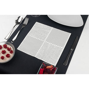 Serviettes à imprimé diagonal gris 48x48cm Bambulux Eco 240 pièces B2B - Product Image 1