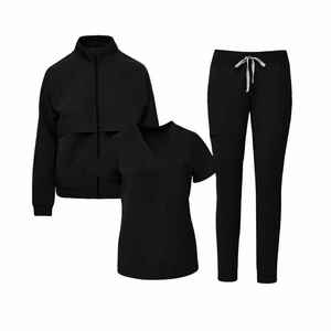 Uniforme de hospital 100% algodón con cuello en V al por mayor, uniforme médico de fregado, traje de fregado de enfermera - Product Image 1