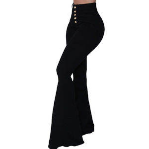 กางเกงโยคะของผู้หญิงกางเกงขาบานสไตล์สปอร์ตกางเกงลำลองออกแบบได้ตามที่ต้องการความต้องการสูงออกแบบได้ตามต้องการ - Product Image 4