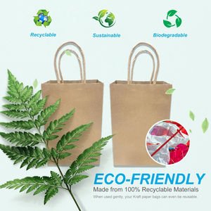 ถุงกระดาษคราฟท์เบียร์ขวดไวน์พร้อมที่จับผ้าฝ้ายถุงกระดาษไวน์สีดำ - Product Image 5