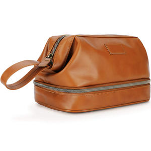 In Stock Portable Cosmetic <b>Bag</b> With Handle Soft Leather Multi-functional Luxury Cosmetic <b>Makeup</b> <b>Bag</b> for Daily Life - Product Image 3