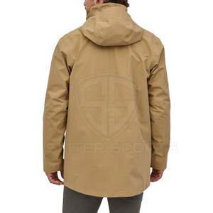 Chaqueta de lluvia informal de estilo único para hombre para invierno Lona impermeable Patrón de letras de calle alta - Product Image 4
