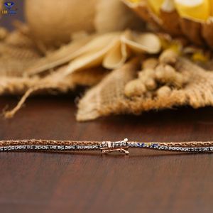 0.62 TDW Round Cut Diamond Bracelet Tennis Bracelet 18k <b>Rose</b> <b>Gold</b> Natural Diamond Lab Stone - Product Image 2