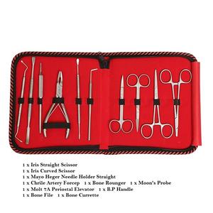 Kit de chirurgie buccale manuel en acier inoxydable, ensemble de 10 instruments buccaux - Product Image 2