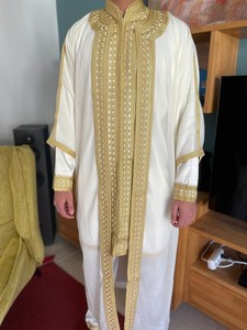 Luxury <b>Moroccan</b> Silk <b>Thobe</b> Jabador Djellaba Jubba Handmade Long Dress for Adults New Arrival Bridal Collection - Product Image 2