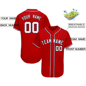 เสื้อเจอร์ซีย์เบสบอลของผู้ชายเสื้อซอฟต์บอลคอวีผ้าโพลีเอสเตอร์แบบเย็บเป็น100% จำนวนจำกัด - Product Image 4