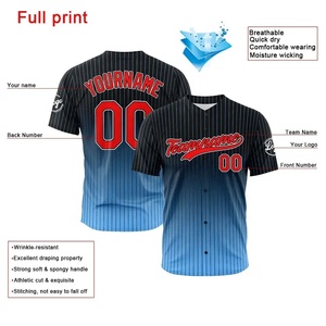 Mejor calidad logotipo personalizado sublimación béisbol Softball Jerseys 100% poliéster transpirable secado rápido bordado - Product Image 2