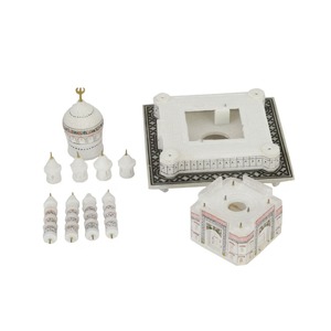 Sculpture de Taj Mahal en marbre blanc de luxe poli fait à la main indien pour la décoration de la maison utilisation de cadeau d'affaires disponible - Product Image 3