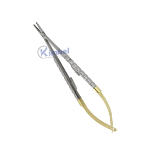 Porte-aiguilles Castroviejo le plus vendu, pointe ronde TC, 14 cm, mâchoires droites, pointes en carbure de tungstène - Product Image 1