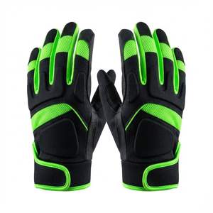 Gants de gardien de but de floorball vert néon, équipement sportif haute visibilité, protection professionnelle contre les impacts, logo personnalisé, mitaines d'entraînement - Product Image 1