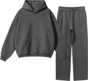 Men Plain Acid <b>Washed</b> Tracksuit Sets | XL 5XL Size for Retailers Offering Activewear Lounge and <b>Travel</b> Ready - Product Image 1