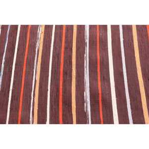 Vintage 2.9x7.1 ft Rug, Kilim Turkish Rug, <b>Brown</b> Persian Rug <b>Wool</b> - Product Image 4