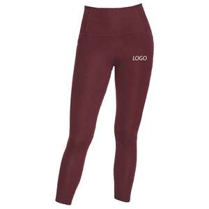 Leggings de sport pour femmes, taille mi-haute, personnalisables, pour la course à pied, l'entraînement, décontractés, en polyester double brossé, élasthanne - Product Image 1