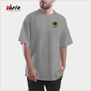 Camiseta de hombre de alta calidad transpirable Algodón puro hombro caído nuevo diseño Casual verano ropa de calle Color liso - Product Image 6
