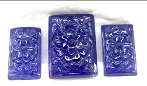 <b>Hand</b> Carved Beautiful Tanzanite Natural Crystal Carvings Loose Gemstone of Tanza - Product Image 4