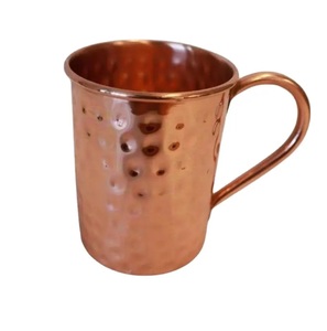 Tasse de mule de Moscou en cuivre pur martelé fabriquée en Inde quantité en vrac de haute qualité Vintage moderne exportation utilisation maison hôtel Restaurant - Product Image 2