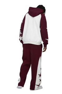 KY Colorblock Raglan Manga completa Zipup Homme Hoddies Hombre Ropa de calle de lujo Fabricante Sweatsuit - Product Image 4