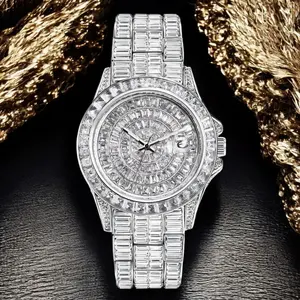 Montre élégante avec cadran en diamant pour femmes, idéale pour le bureau et les événements du soir, disponible en gros - Product Image 3