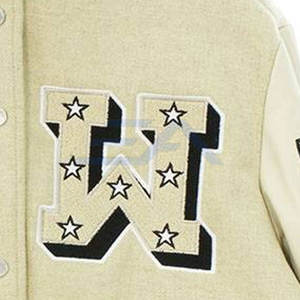 Chaqueta Universitaria de Invierno para Hombre de Alta Calidad con Diseño Moderno, Transpirable, Ecológica, de Algodón/Lana, Cuello Alto, Logotipo Frontal - Product Image 6