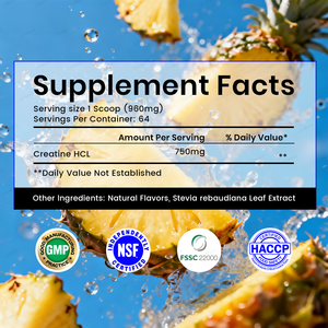 LIFEWORTH Piña 7X Creatina HCL Concentrada en Polvo, Apoyo Energético para la Recuperación y Desarrollo Muscular - Product Image 3