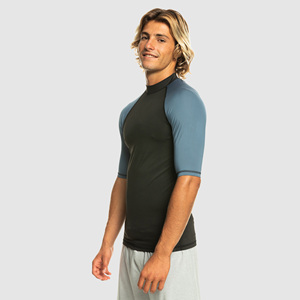 Haute qualité hommes à manches courtes Compression Rash Guard confortable respirant Nylon tissu couleur unie meilleur MMA Sport - Product Image 4